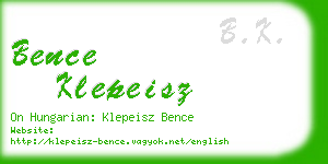 bence klepeisz business card